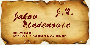 Jakov Mladenović vizit kartica